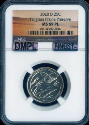 2020-D Tallgrass Quarter NGC MS69 PL Quality - Image 1 of 2