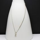 Sterling Silver Kit Heath Linking Pebble Trio Pendant On 24" Rope Necklace.