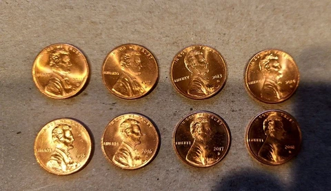 Lincoln Cent BU  2011 d, 2012 d, 2013 d, 2014 d, 2015 d, 2016 d, 2017 d, 2018 d Cover
