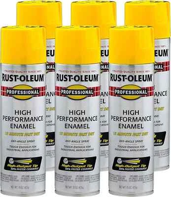 Rust-Oleum 7543838-6PK Enamel Spray Paint, 15oz, Gloss Safety Yellow, 6 Pack - Image 1 of 2