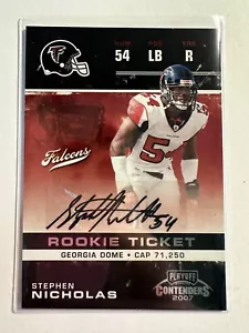 K99,845 - 2007 Playoff Contenders #221 Stephen Nicholas Auto RC - Picture 1 of 1