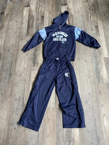 Memphis Grizzlies Youth Jumpsuit / warmup / pants and jacket set  NBA Size 8 Cover