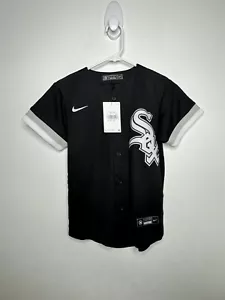 Nike MLB Chicago White Sox Jersey Boys Size Small 8 Black Stitched Baseball - Picture 1 of 5