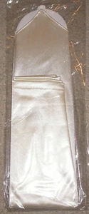 NEW! X-Long IVORY Satin FINGERLESS Nylon GLOVES ~ One Size ~ 18" / STYLE 220 - Picture 1 of 6