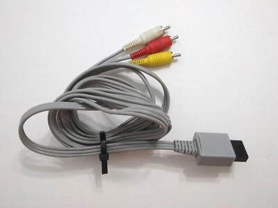 Official Nintendo Wii AV RCA Composite Audio Video Cable RVL-009 Tested Works - Image 1 of 4