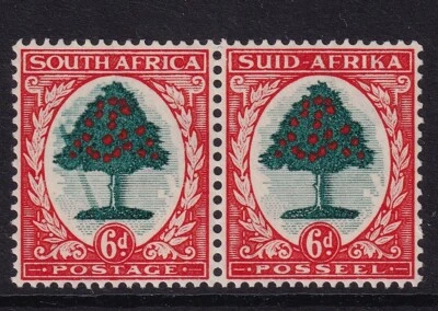 ÁFRICA DO SUL 1937 6d ESCADA DE QUEDA VARIEDADE PROEMINENTE SG61a MNH - Imagem 1 de 2