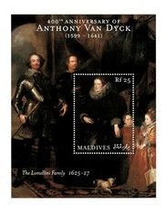 VINTAGE CLASSICS - Maldives 2433 - Anthony Van Dyck Anniversary - S/S - MNH