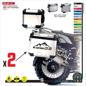 2 Adesivi compatibili valigie laterali Moto BMW GIVI Montagne R 1250 GS AY 13 - Picture 1 of 1