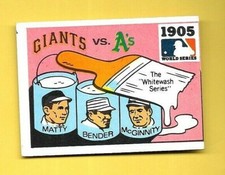 1971 Fleer R.G. LAUGHLIN WORLD SERIES 1905 Giants v. A's #3 BLACK BACK EX