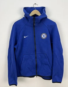Chelsea FC Nike Tech Fleece Blue Full Zip Hoodie Mens Size M - Picture 1 of 9