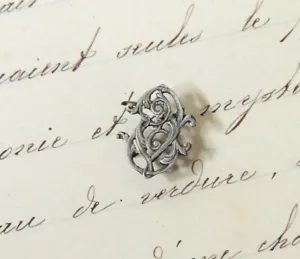 Superbe Monogramme en ARGENT massif Lettre V , initiale , maroquinerie shabby - Foto 1 di 2
