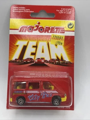 Majorette 243Ford Transit City Bus Red UNOPENED BLISTER PACK MINT — 第 1/4 张图片