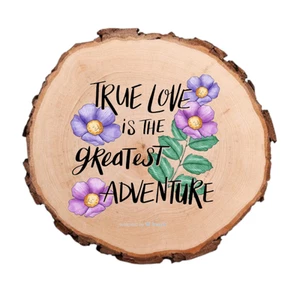 Inspirational Printed Tree Wood Slice - Picture 1 of 7