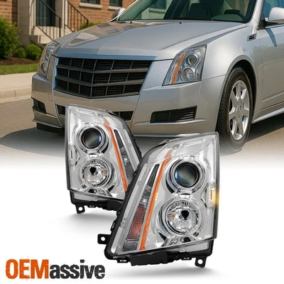 Fits 2008-2014 Cadillac CTS Headlights Lights Light Replacement Left+Right 08-14 - Image 1 of 4