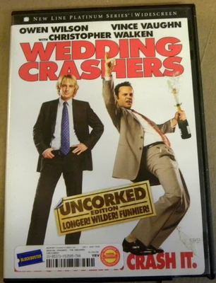 New Line 2005 Owen Wilson Vince Vaughn WEDDING CRASHERS DVD Uncorked - Image 1 of 4