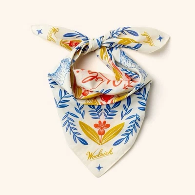 Woolrich X Target 🐑 Bandana Multi Algodón Estampado Gráfico Oveja Crema NUEVA Foto 1 de 3