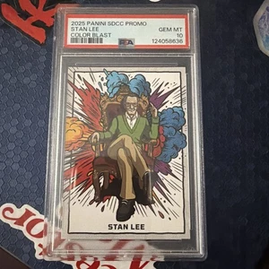 Stan Lee 2025 Panini San Diego Comic Con  Color Blast Promo PSA 10 💎 mint Pop 3 - Picture 1 of 2