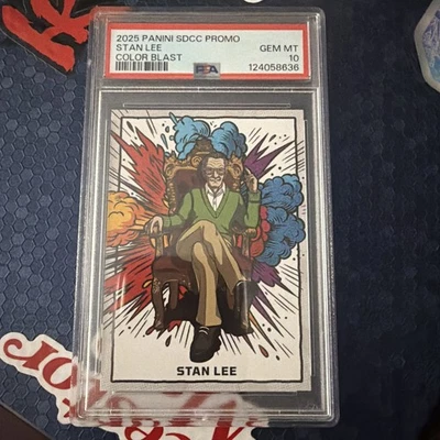 Stan Lee 2025 Panini San Diego Comic Con  Color Blast Promo PSA 10 💎 mint Pop 3 - Image 1 of 2