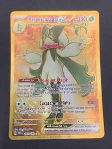Pokémon TCG Card Meowscarada ex 271/193 Paldea Evolved Gold Hyper Rare - LP - Picture 1 of 10
