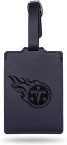 Tennessee Titans Luggage Bag Tag Laser Engraved Ultra Suede Includes ID Card - Picture 1 of 3