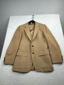Chaqueta Blazer Abrigo Deportivo Clásico Vintage Para Hombre 39R Tostado 100% Camelhair 2 Botones - Imagen 1 de 19