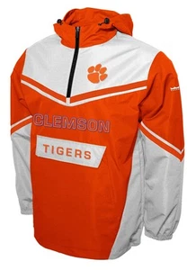 Clemson Tigers Franchise Club Action Anorak Quarter-Zip Pullover Jacket - Orange - Picture 1 of 3