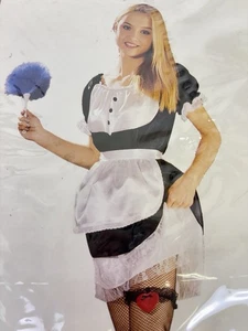 Classic French Maid Adult Costume sz Standard Small 3 Piece Never Worn - Picture 1 of 4