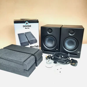 2x PreSonus Eris E5 Studio Monitor Near Field Speakers Black - Picture 1 of 23