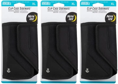 Nite Ize Clip Case Sideways Universal Rugged Holster, XL - Black (3-Pack) - Image 1 of 4