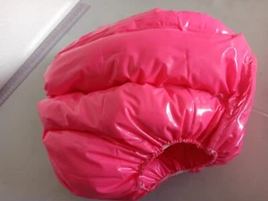 ADULT BABY SISSY WATTIERTE DICKE WINDELHOSE GUMMIHOSE LACK PVC SPREIZHOSE XL - Bild 1 von 8