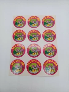 Vintage 1989 Trend Scratch N Sniff Pickle Sticker Sheet - Picture 1 of 1