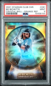 2021 Stadium Club Chrome Crystal Ball #CB1 Bo Bichette Orange /25 PSA 9 - Picture 1 of 2