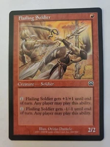 MTG Magic The Gathering Card Flailing Soldier Creature Soldier Red Mercadian  - Picture 1 of 2