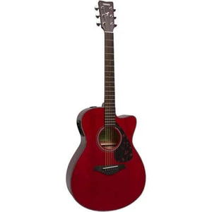 Yamaha FSX800C Small Body Acoustic-Electric Guitar Ruby Red - Picture 1 of 3