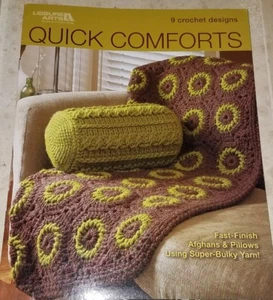 FOLLETO DE CROCHET E3 LEISURE ARTS 2009, QUICK COMFORTS - 9 DISEÑOS - Imagen 1 de 6