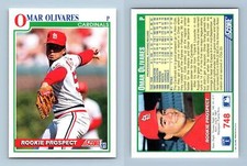 Omar Olivares - Cardinals #748 Score 1991 Baseball RC Trading Card