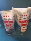 Set of 8 Krosno Poland "American Brew" 20 oz Beer Glasses