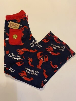 Lazy One Yoga PJ Lounge Pant Juniors S Pinch Me Im Dreaming Lobster Cotton - Image 1 of 4