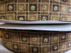 2 - 1 3/8" Tortoise Shell Cotton Print Ribbon 50 Yards (300ft) NOS - Picture 1 of 4