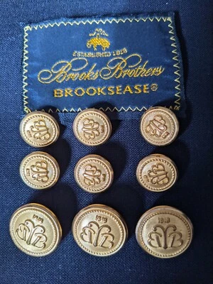 Brooks Brothers Sheep Loro Gold Set 15mm & 20mm Jacket Replacement Buttons  - Image 1 of 4