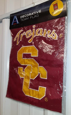 USC Trojans Red Embroidered 12.5x 18 University Southern California Garden Flag Cover