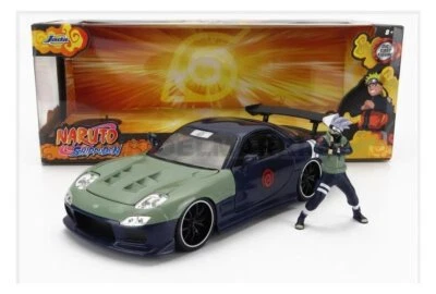 JADA 253255055-34370 MAZDA - RX-7 WITH KAKASHI HATAKE FIGURE 1993 - BLUE GREEN - - Immagine 1 di 2