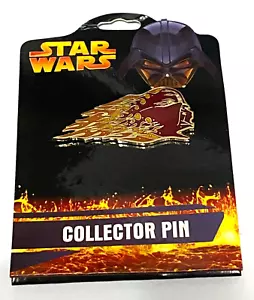 Pin de coleccionista de metal Star Wars Revenge of the Sith 2005 Vader Flames - Imagen 1 de 2