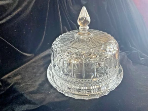 Irish Shannon crystal "Brandon" Covered Cheese/Dessert Dome - Picture 1 of 5
