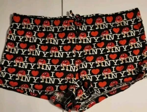 M&Ms World I Love New York Pajama Lounge Shorts Size XL 100% Cotton - Picture 1 of 4