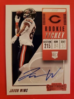 2018 PANINI CONTENDERS JAVON WIMS AUTO. CARD# 218 - Image 1 of 2