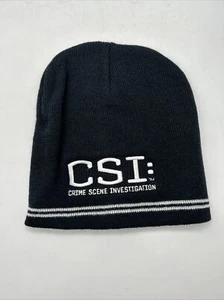 CSI Crime Scene Investigation TV Show Embroidered Beanie Hat Script - Picture 1 of 6