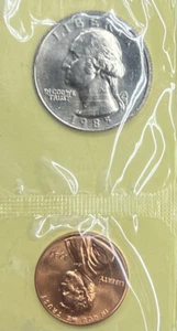 1985 P Washington Quarter Philly  Unc   FREE SHIP plus a unc penny lot - V22X.94 - Picture 1 of 6