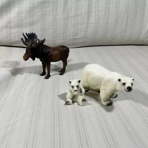 Vintage Schleich BULL MOOSE 1989 Retired Wildlife & Polar Bears Figures 14033 S2 - Picture 1 of 18