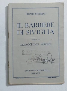 68467 LIBRETTO D'OPERA - G. Rossini - Il barbiere di Siviglia - Ed. Ricordi 1944 - Picture 1 of 1